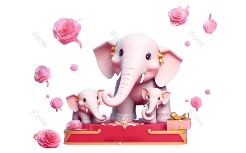 母亲节图片,插画元素,可爱风PNG,父母免抠素材
